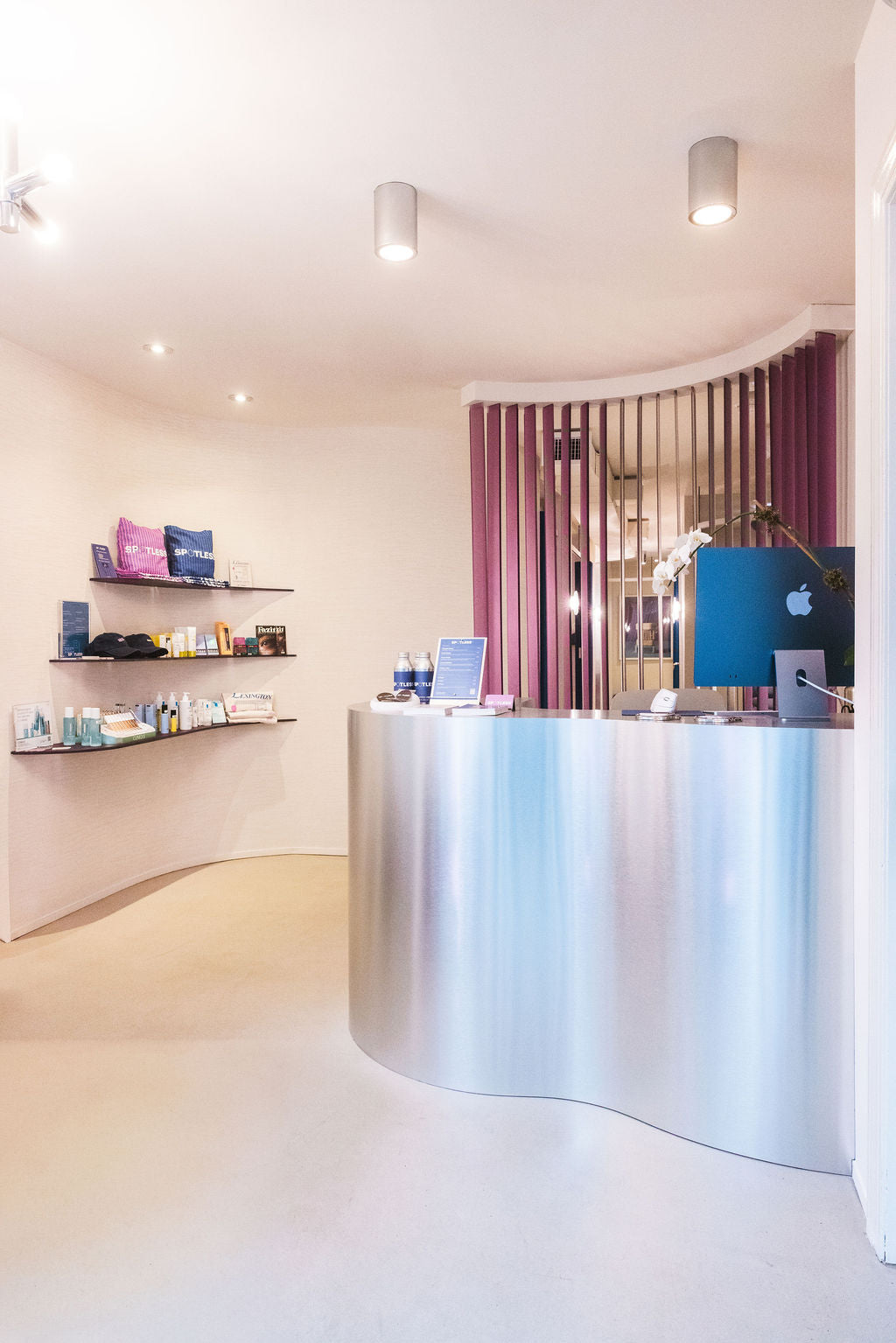 Waiting area of NYC acne clinic at Spotless Clinics Upper East Side